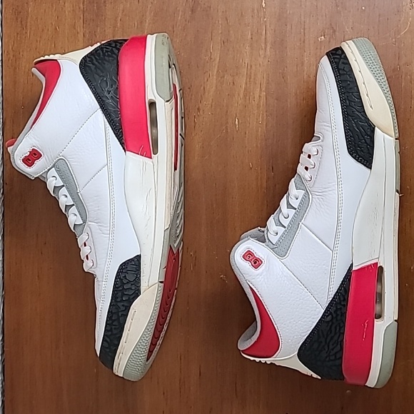 Air Jordan 3 Retro Fire Red Cement 2013 Mens Sneakers 136064-120 Size 14 - Picture 12 of 17